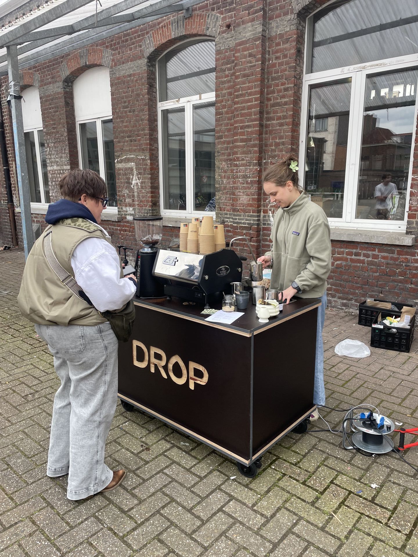 De Drop koffiebar bij een sportevent
