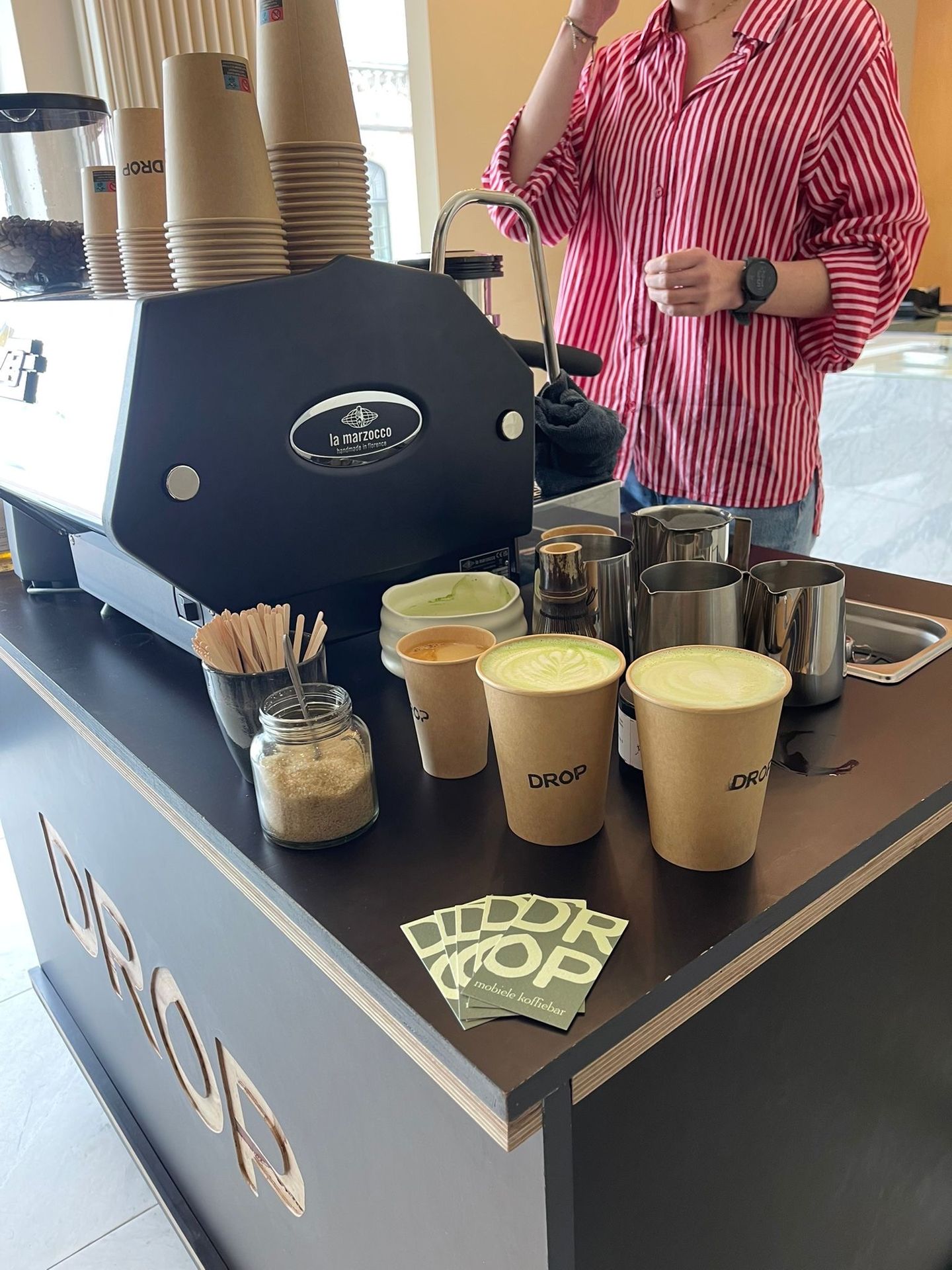 Barista met muts